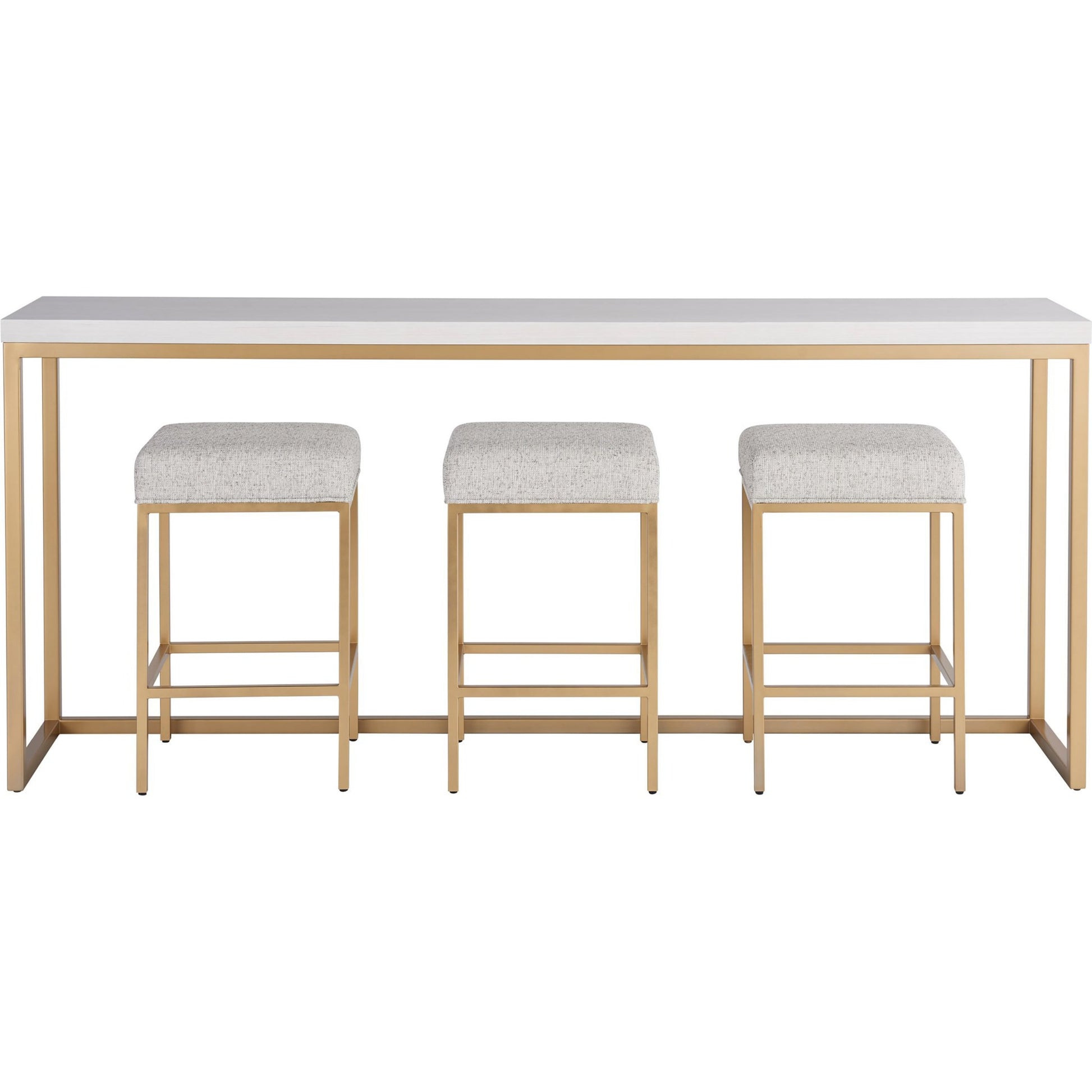 Love Joy Bliss Console Table by Miranda Kerr Home in gold and alabaster. Made from unique in a transitional style.