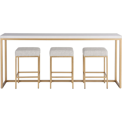 Love Joy Bliss Console Table by Miranda Kerr Home in gold and alabaster. Made from unique in a transitional style.