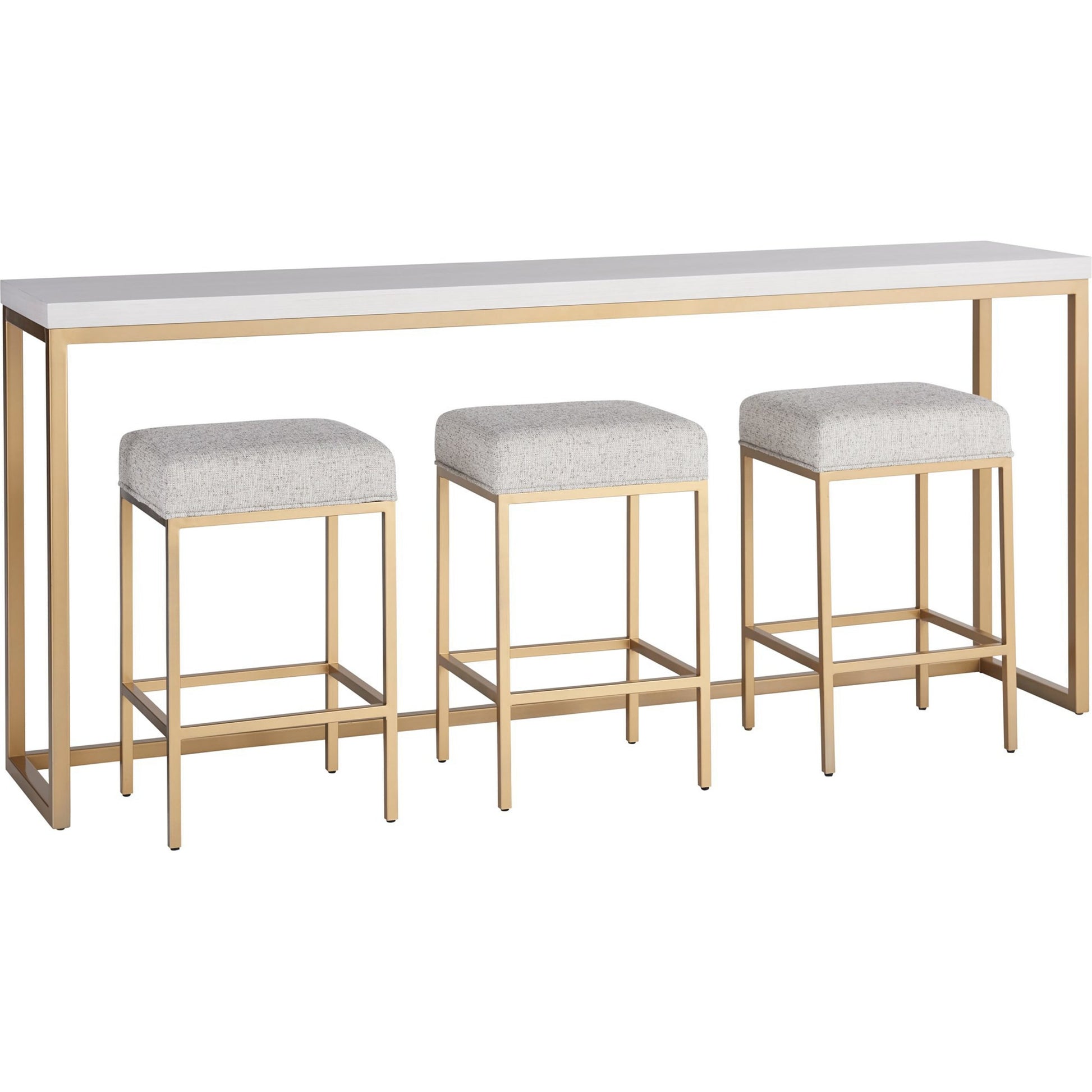 Love Joy Bliss Console Table by Miranda Kerr Home in gold and alabaster. Made from unique in a transitional style.