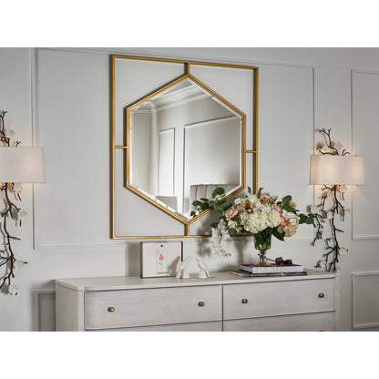 Love Joy Bliss Mirror by Miranda Kerr Home in soft gold. Made from unique in a transitional style.