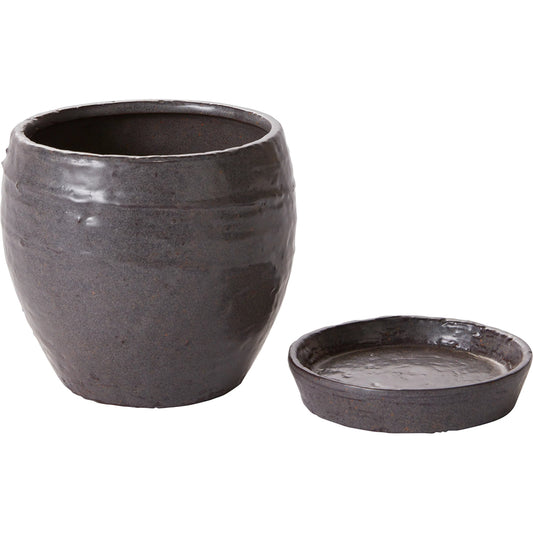 Bradford Pot with Saucer by Accent Decor. Made from ceramic in a unique style.