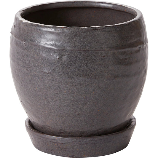 Bradford Pot with Saucer by Accent Decor. Made from ceramic in a unique style.