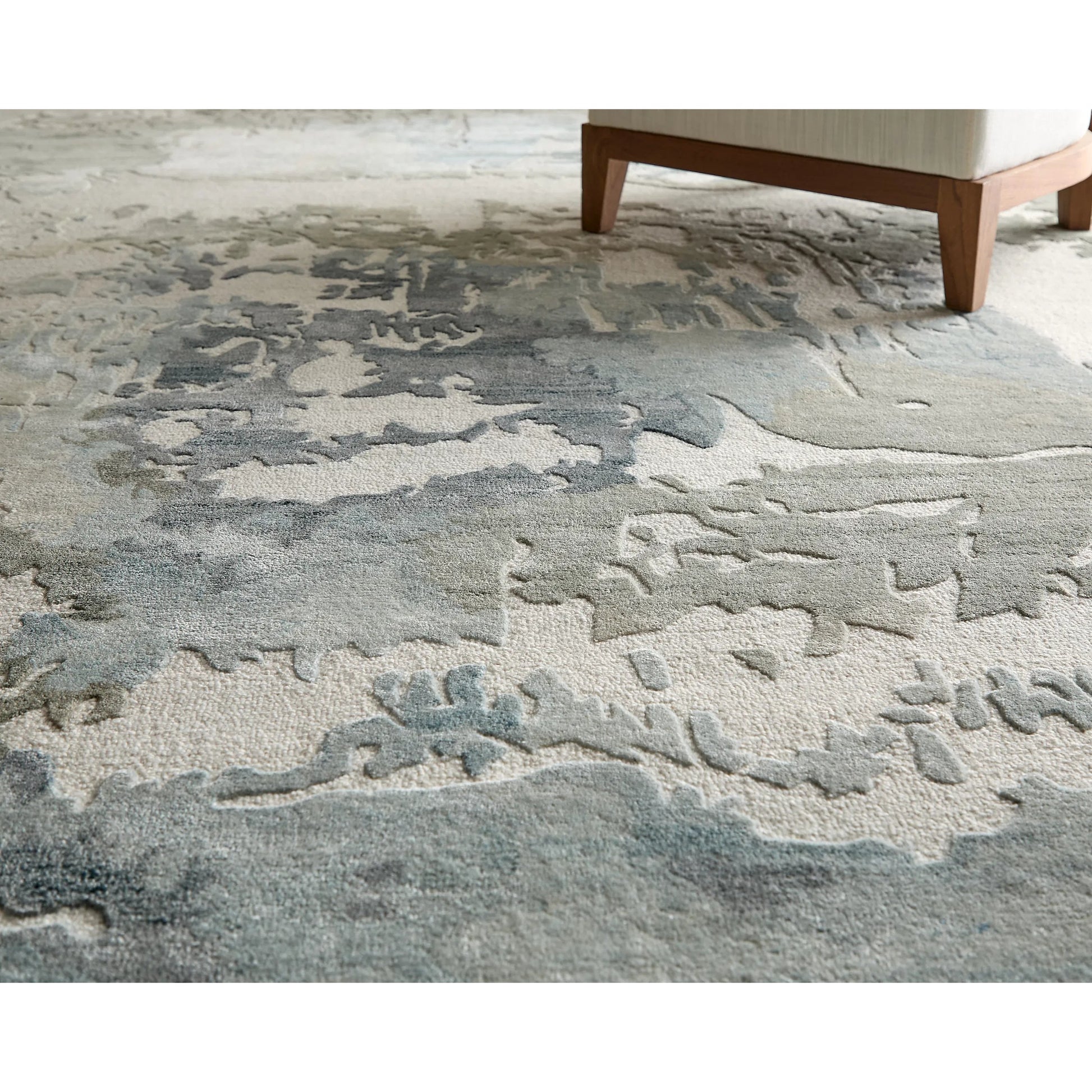 Kendall KDL8A62F Rug by Feizy in ivory, blue, gray. Made from viscose, wool in a unique style.