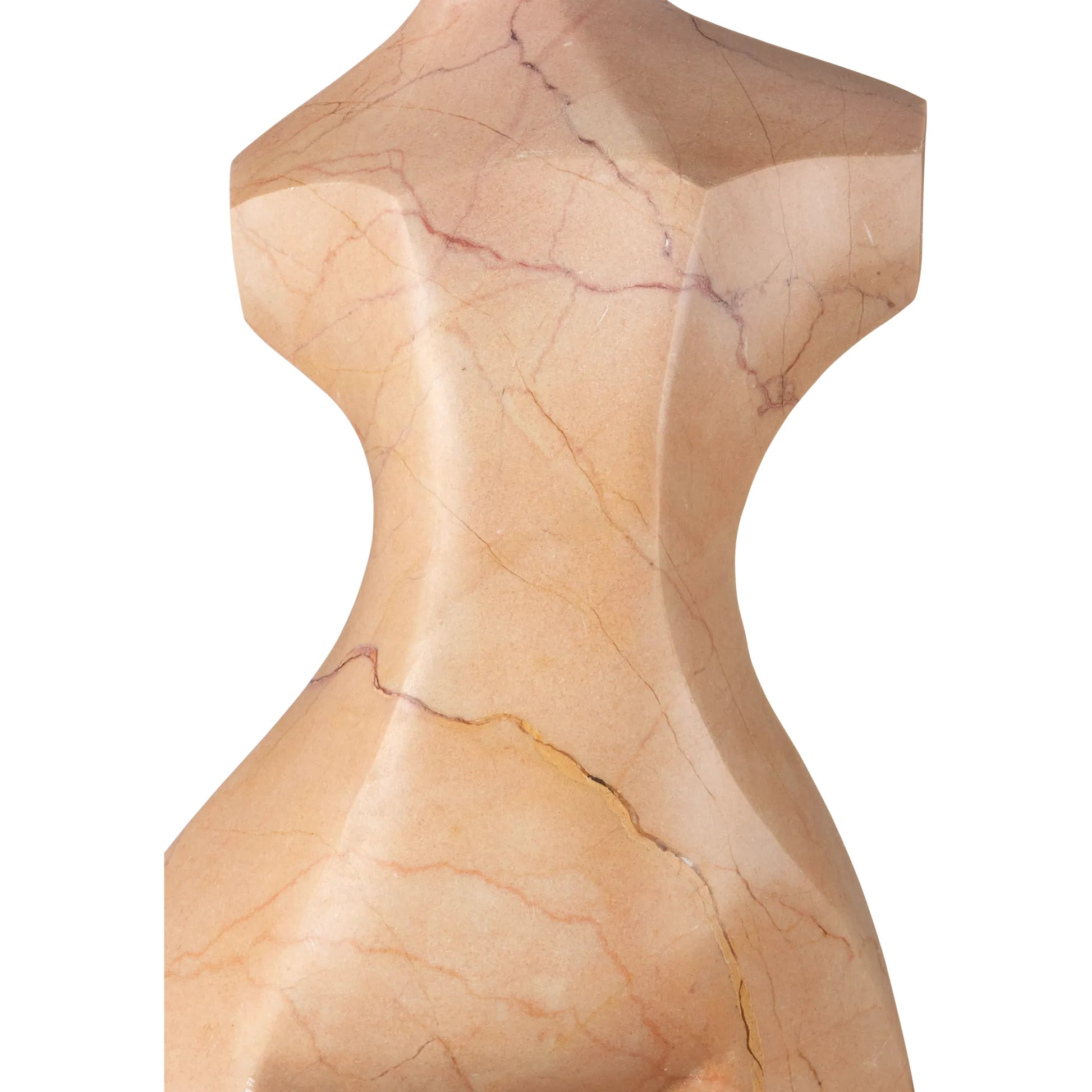 Giada Rosa Bust Sculpture by Currey and Company in natural. Made from rosa cappuccino marble in a modern style.