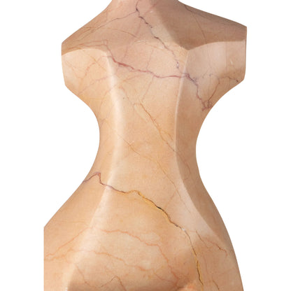 Giada Rosa Bust Sculpture by Currey and Company in natural. Made from rosa cappuccino marble in a modern style.