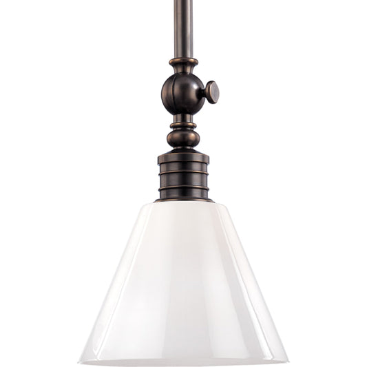 Darien Metal Pendant Light by Hudson Valley in distressed bronze. Made from brass in a rustic style.