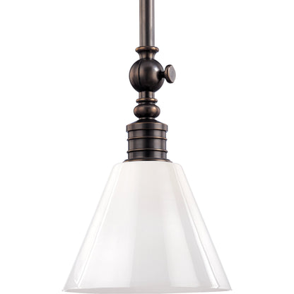Darien Metal Pendant Light by Hudson Valley in distressed bronze. Made from brass in a rustic style.