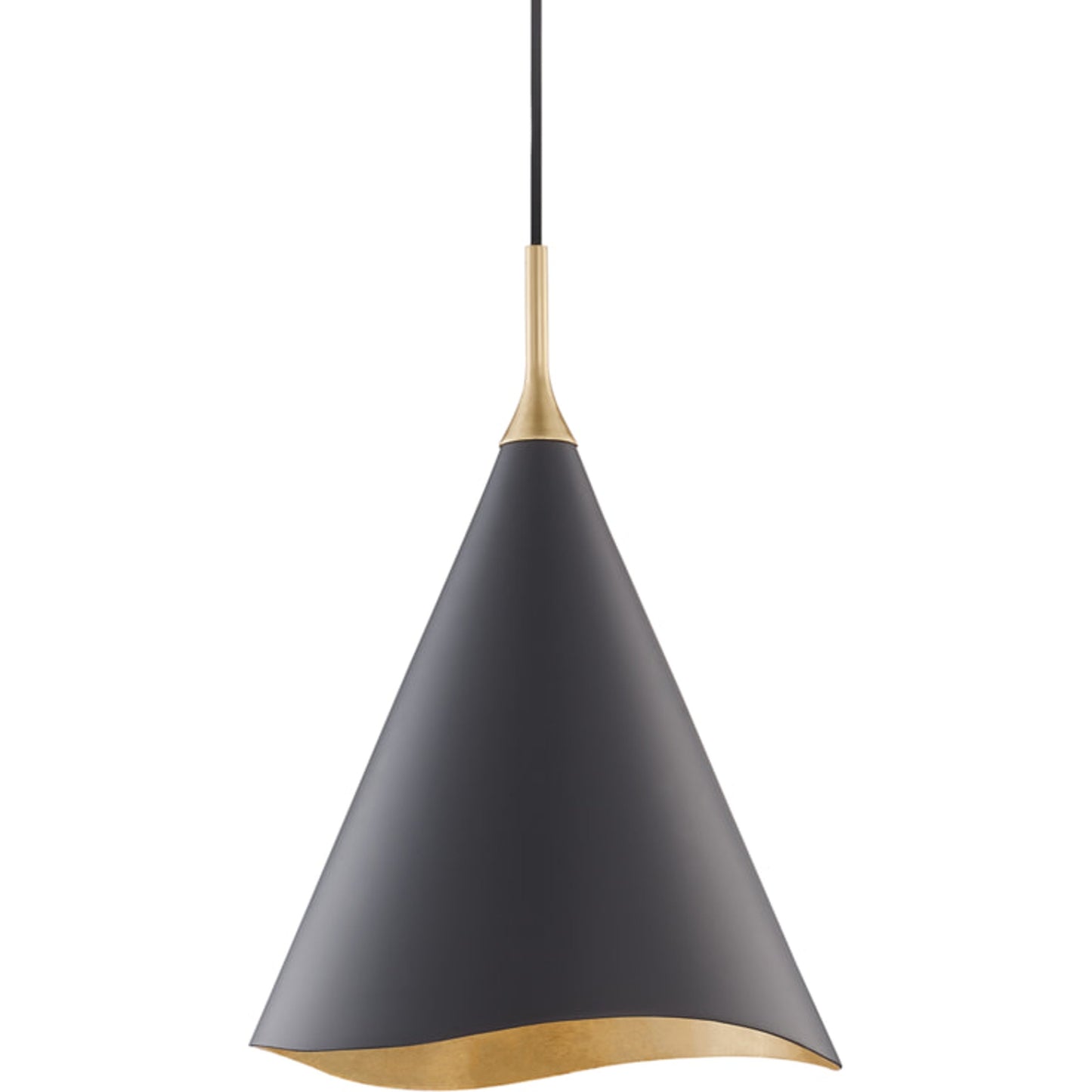 001 SR-763161 | Primary Silo | Martini Pendant by Hudson Valley in gold leaf. Made from steel in a modern style.