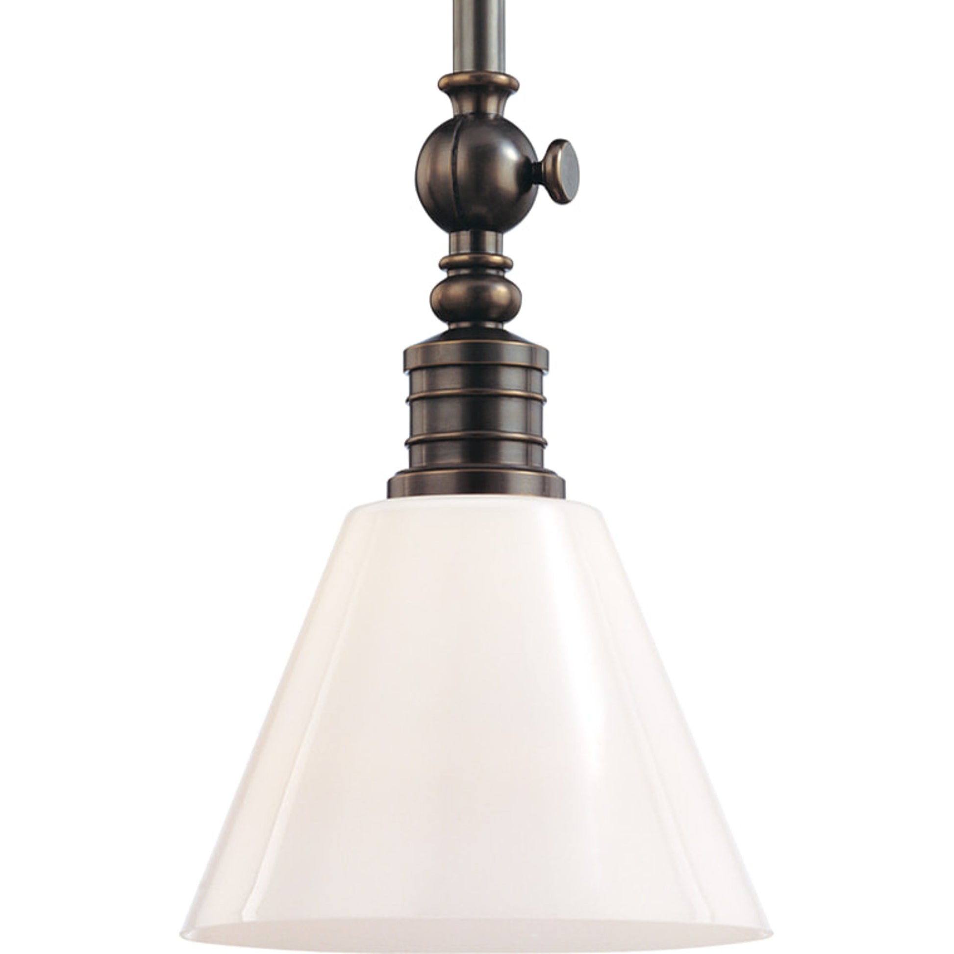 Darien Metal Pendant Light by Hudson Valley in distressed bronze. Made from brass in a rustic style.