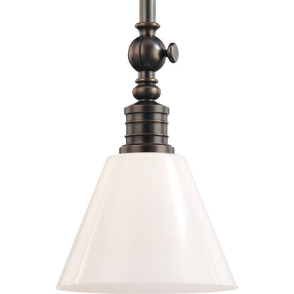 Darien Metal Pendant Light by Hudson Valley in distressed bronze. Made from brass in a rustic style.