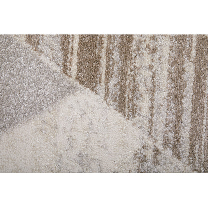Vancouver Geometric Rug - VNR39NRF by Feizy in tan, brown, ivory. Made from polypropylene, polyester in a unique style.
