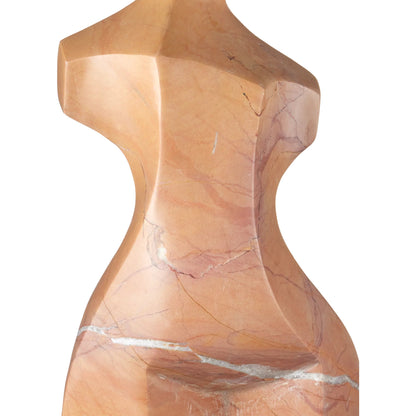 Giada Rosa Bust Sculpture by Currey and Company in natural. Made from rosa cappuccino marble in a modern style.