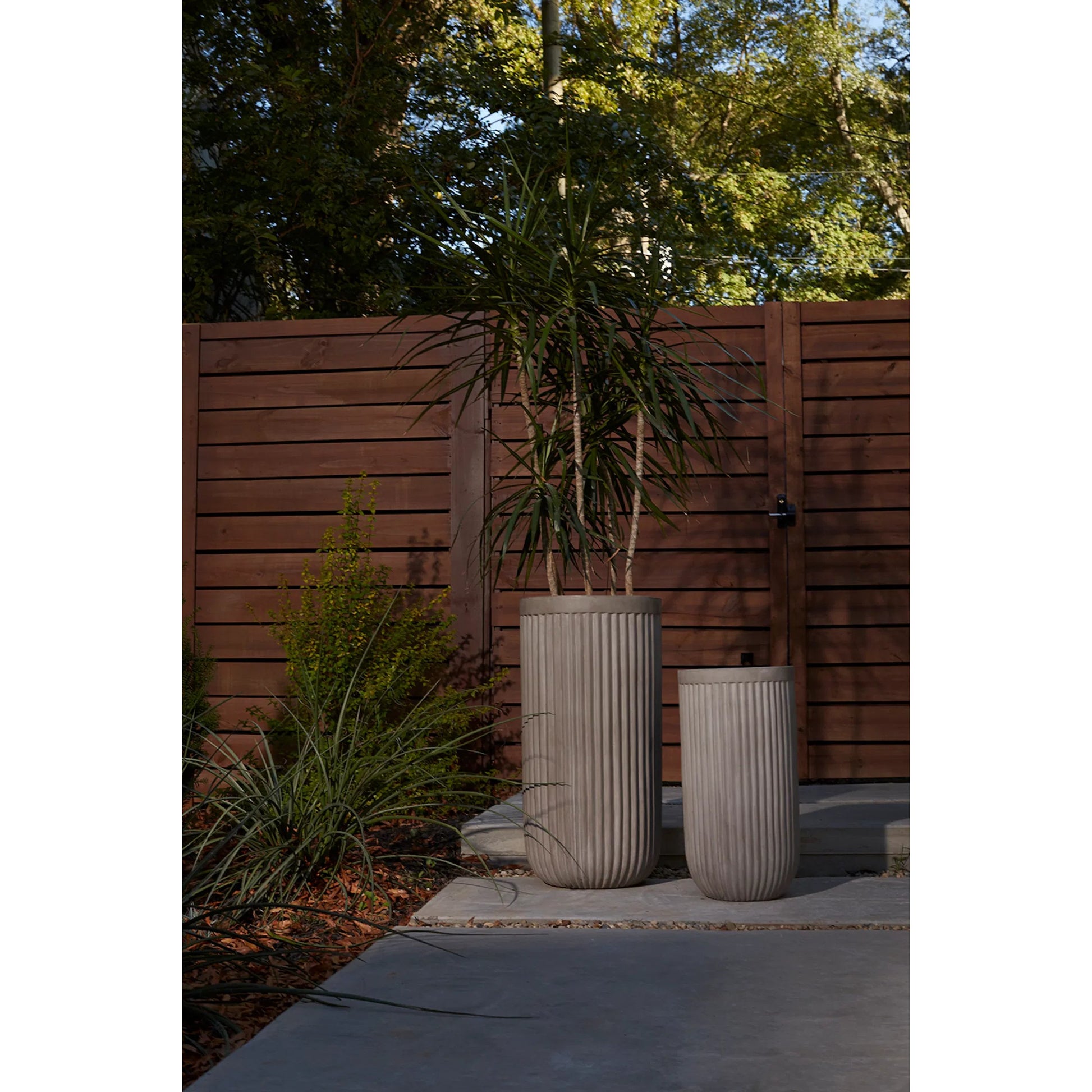 Oakland Planter by Accent Decor in grey. Made from concrete in a modern style.