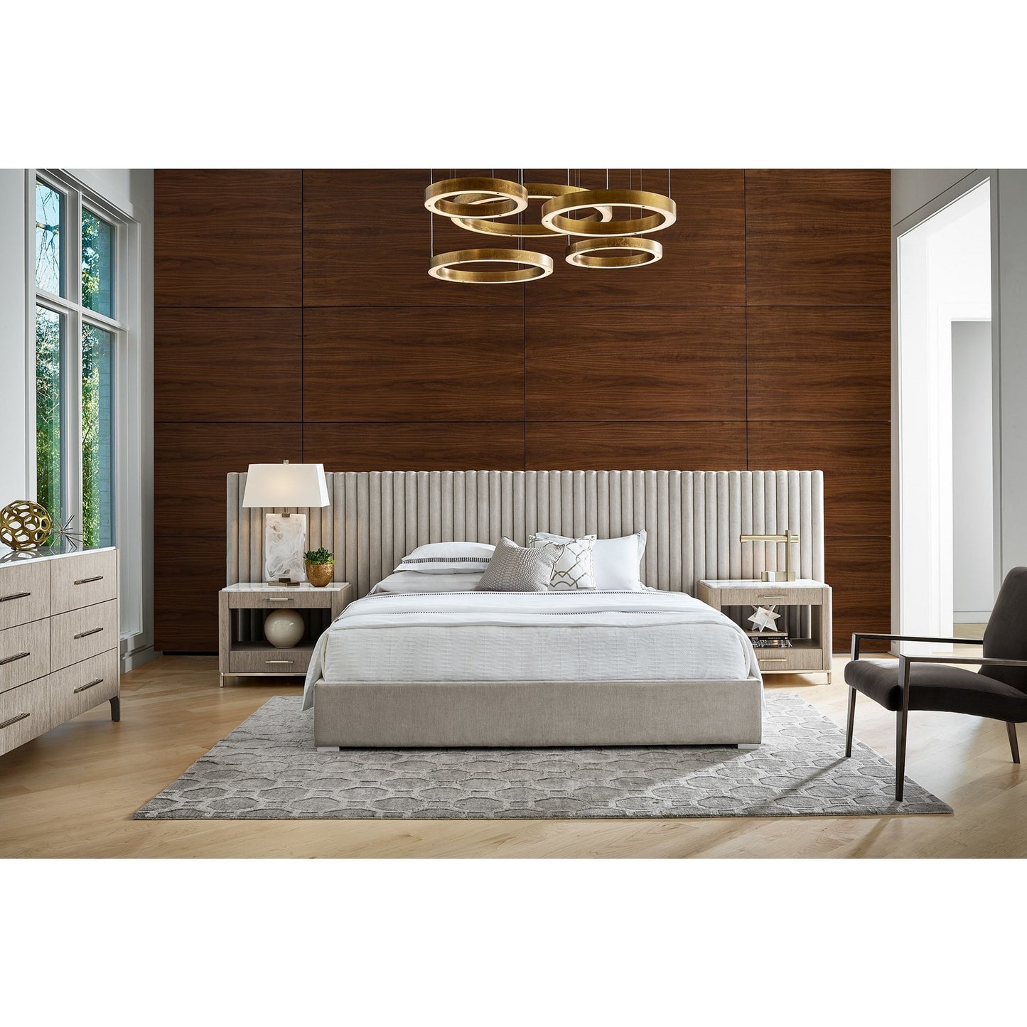 003 SI-1871273,SI-1871274 | Lifestyle | Decker Wall Bed with Panels by Universal Furniture in glacier and stainless steel. Made from 100% polyester in a transitional style.