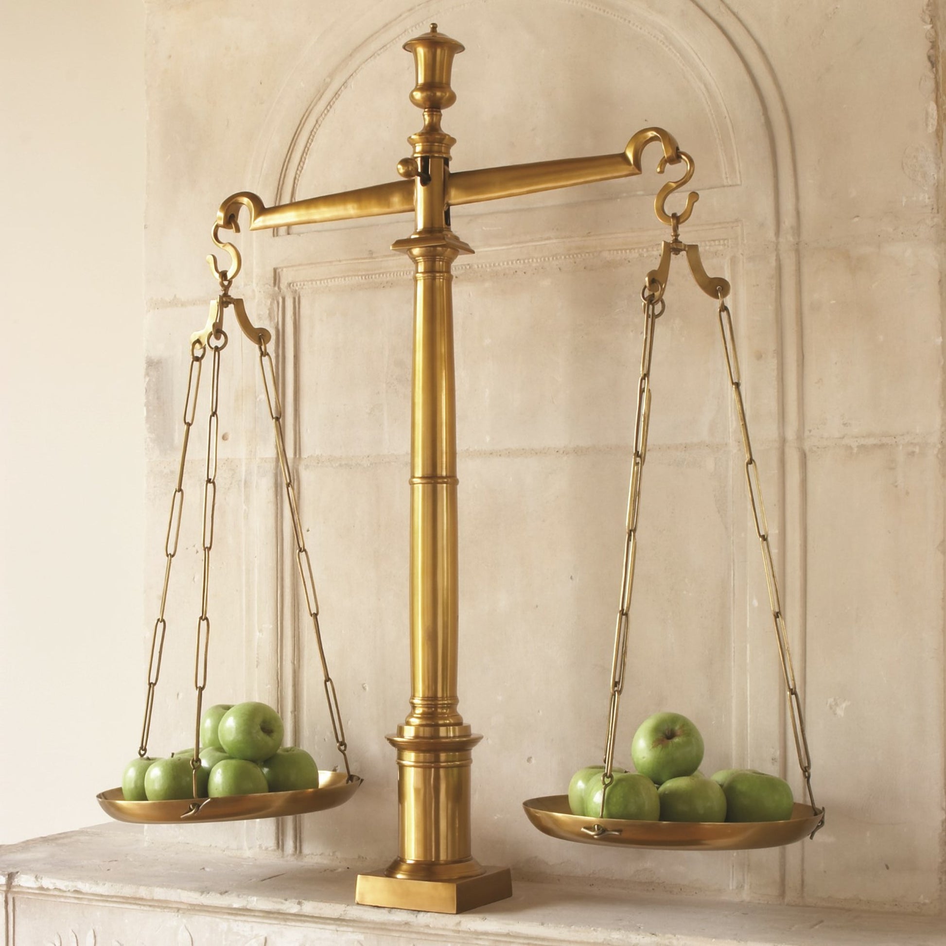 Library Scales by Global Views. Made from brass in a traditional style.