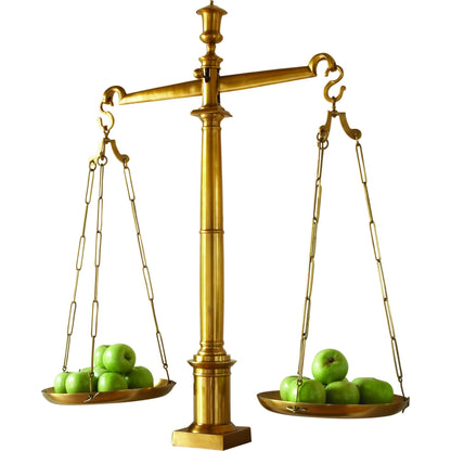 Library Scales by Global Views. Made from brass in a traditional style.