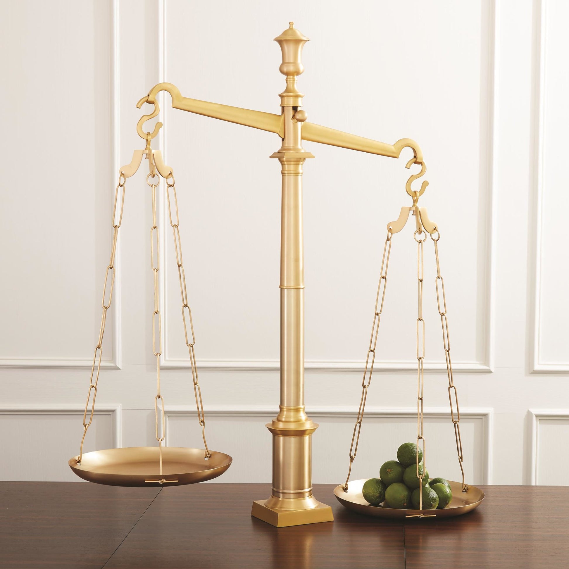 Library Scales by Global Views. Made from brass in a traditional style.