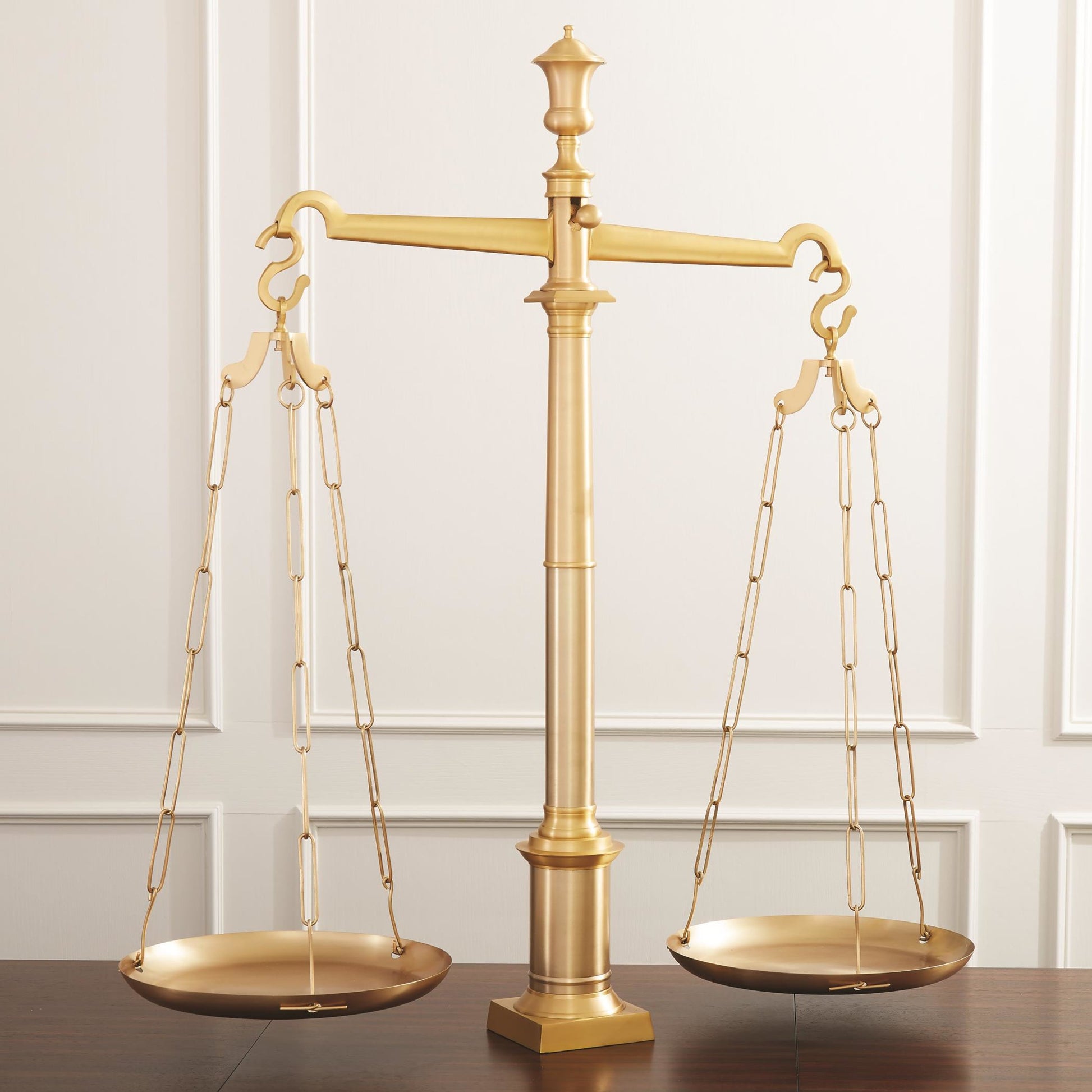 Library Scales by Global Views. Made from brass in a traditional style.