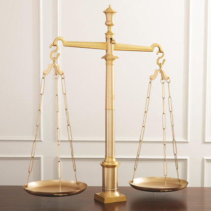 Library Scales by Global Views. Made from brass in a traditional style.