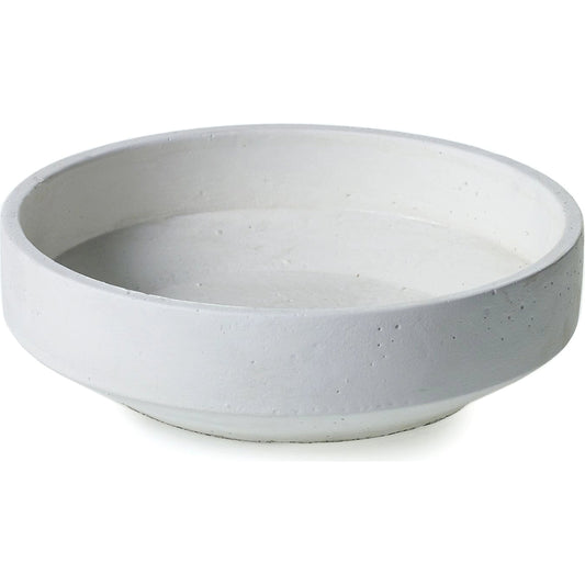 Zane Bowl by Accent Decor in white. Made from concrete in a modern style.