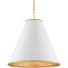 Painted Gesso White, Contemporary Gold Leaf, Painted Gold / Large