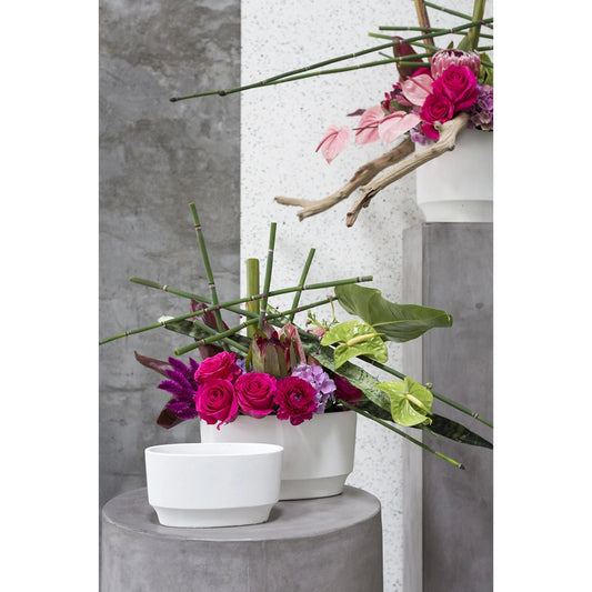 Glendale Boat by Accent Decor in white. Made from concrete in a modern style.