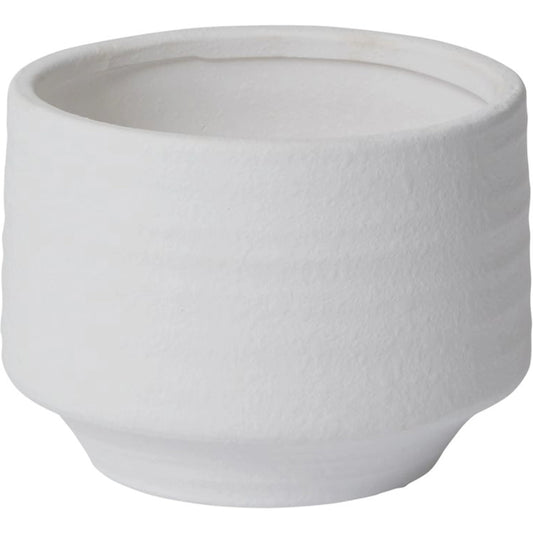 Andrade Pot by Accent Decor in white. Made from concrete in a modern style.