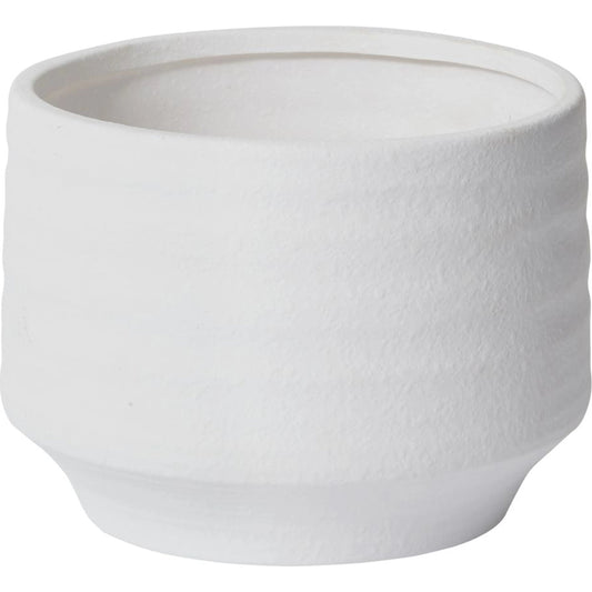 Andrade Pot by Accent Decor in white. Made from concrete in a modern style.