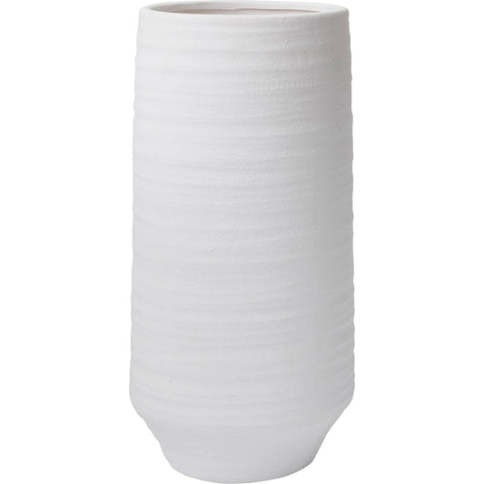 Andrade Vase by Accent Decor in white. Made from concrete in a modern style.