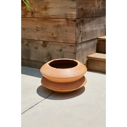 Avana Stacking Planter by Accent Decor in terracotta. Made from concrete in a modern style.