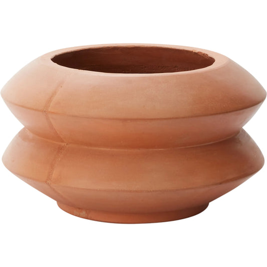 Avana Stacking Planter by Accent Decor in terracotta. Made from concrete in a unique style.