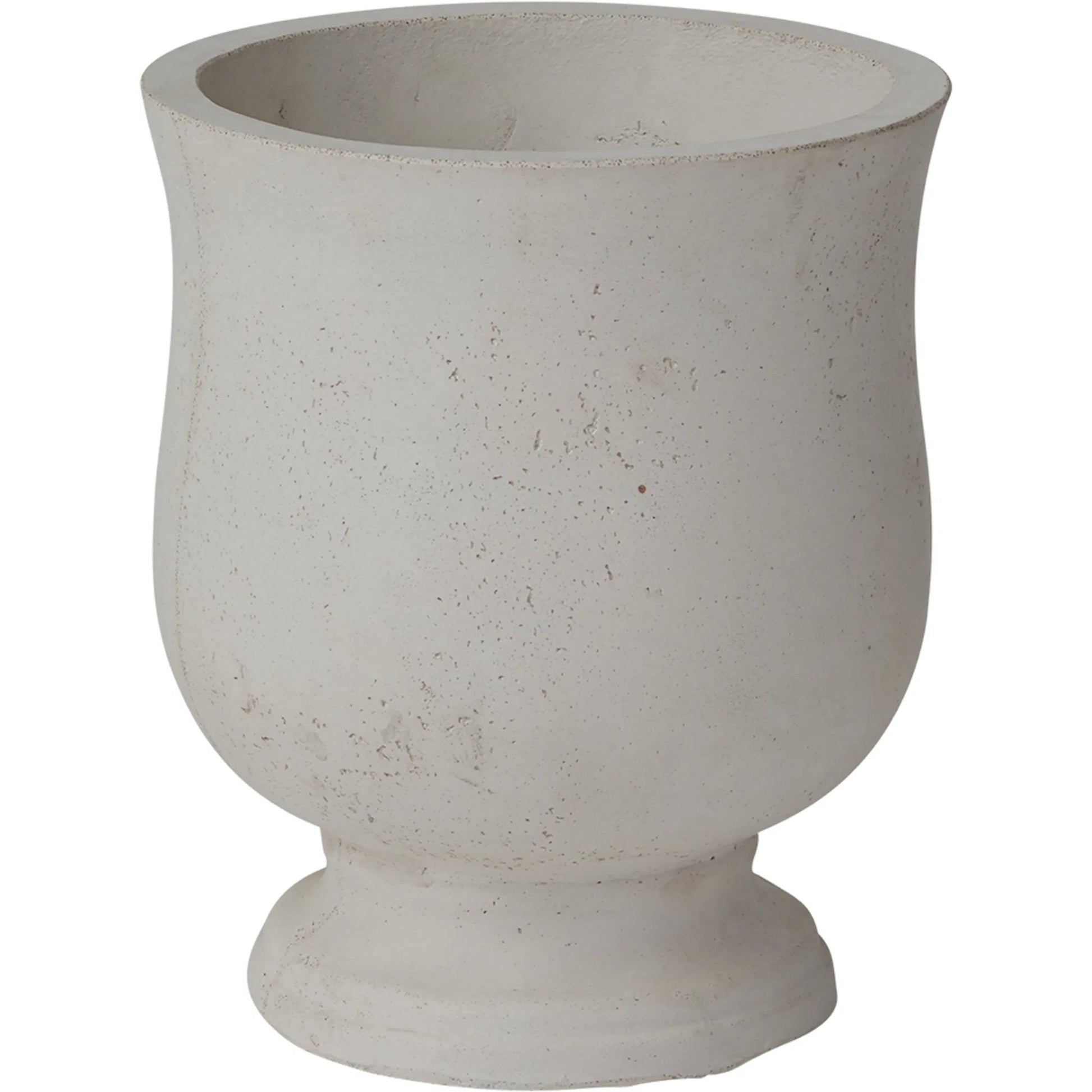 Hilltop Urn by Accent Decor in white. Made from concrete in a rustic style.
