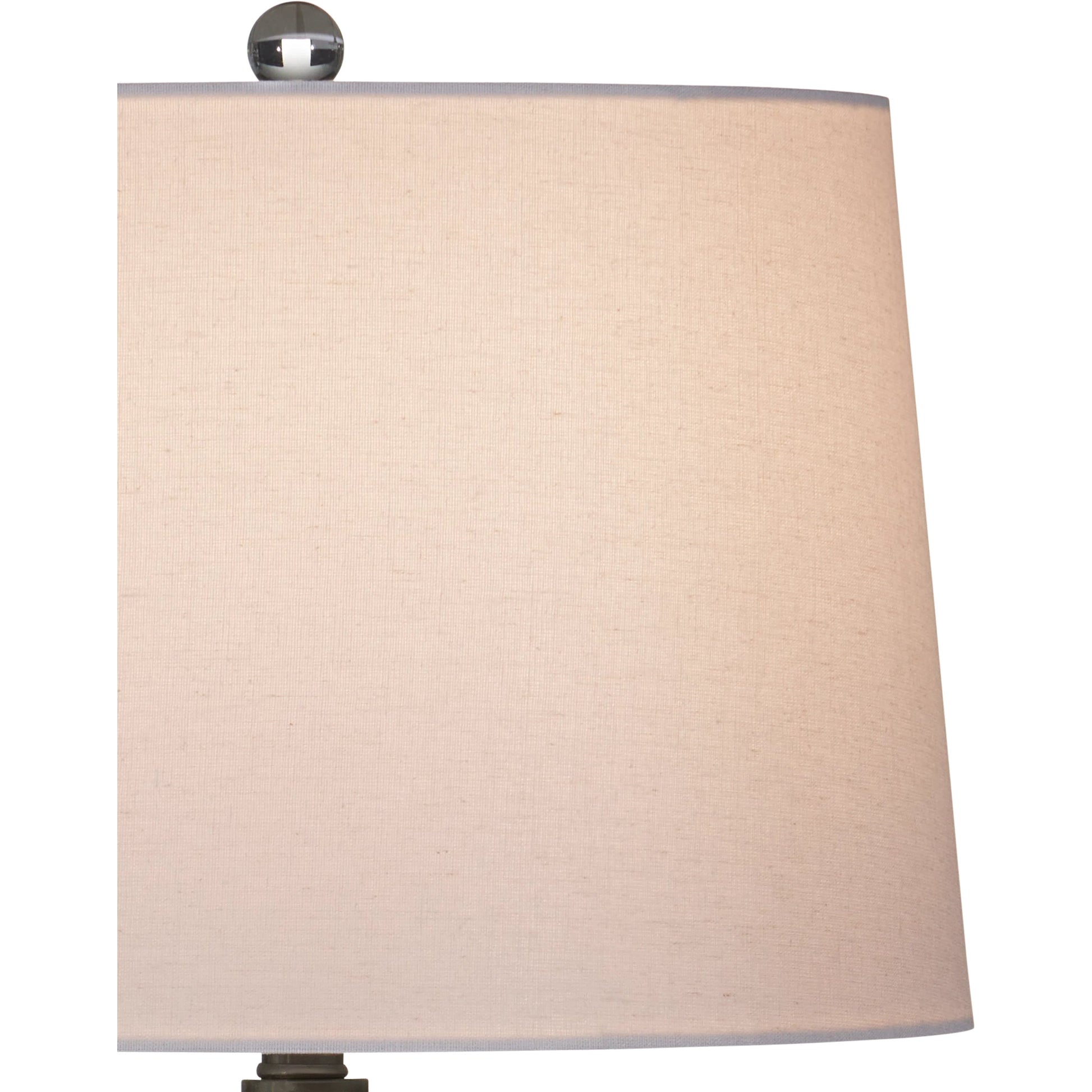 Anjou Table Lamp by Currey and Company in pale green, off-white, clear, satin nickel. Made from ceramic, optic crystal in a modern style.