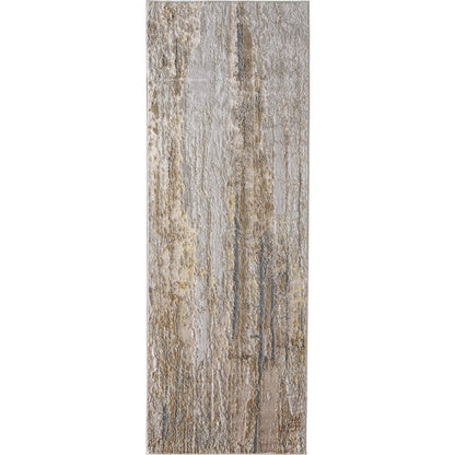 Aura Rug - 39LMF by Feizy in ivory, gold, brown. Made from polyester, polypropylene in a unique style.