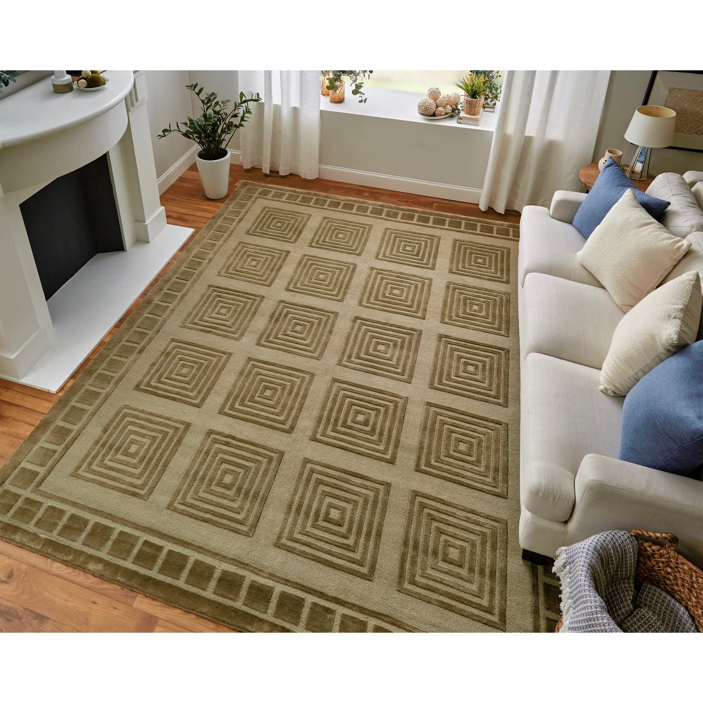 009 SI-2129896,SI-2129897 | Lifestyle | Channels Geometric Rug - 7277F by Feizy. Made from wool in a unique style.