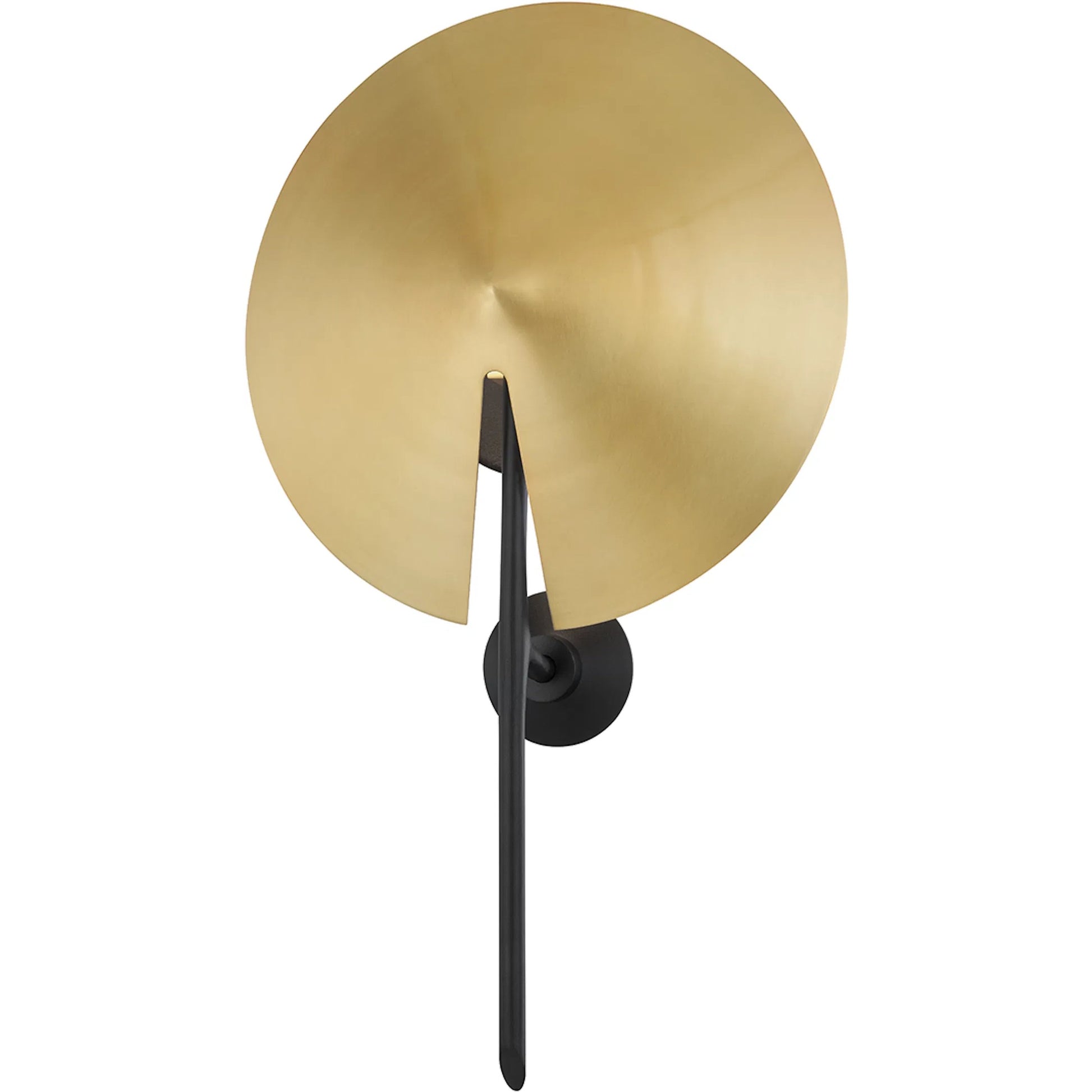Equilibrium Wall Sconce by Hudson Valley in aged brass black. Made from brass in a modern style.