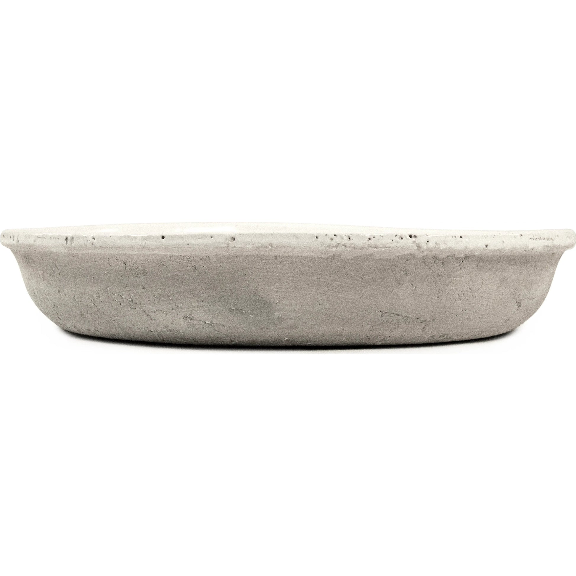 Distressed White Plate by Zentique in distressed white. Made from stoneware in a rustic style.