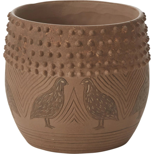 Mountain Quail Pot by Accent Decor in natural. Made from ceramic in a modern style.