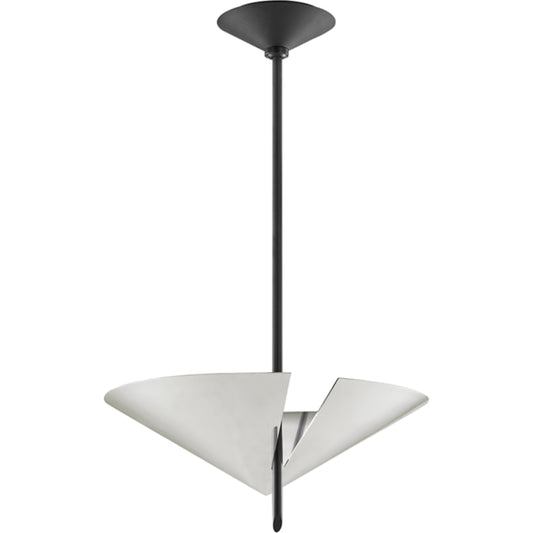 Equilibrium Pendant by Hudson Valley in polished nickel black. Made from brass in a modern style.
