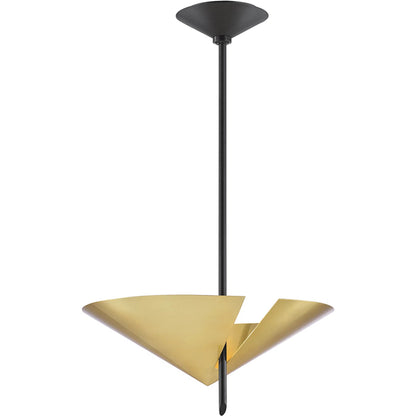 Equilibrium Pendant by Hudson Valley in polished nickel black. Made from brass in a modern style.