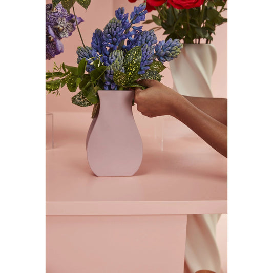 Outline Vase by Accent Decor in pink. Made from ceramic in a modern style.