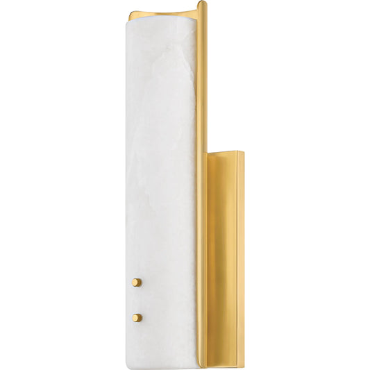 Lucio Wall Sconce by Hudson Valley in aged brass. Made from steel in a unique style.