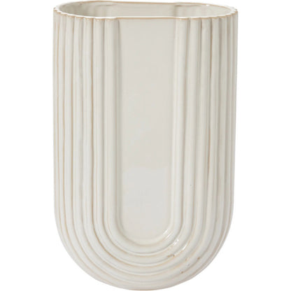 Eos Vase (Set of 2) (Set of 2) by Accent Decor in white. Made from ceramic in a modern style.