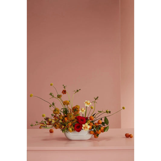 Eos Boat by Accent Decor in white. Made from ceramic in a modern style.