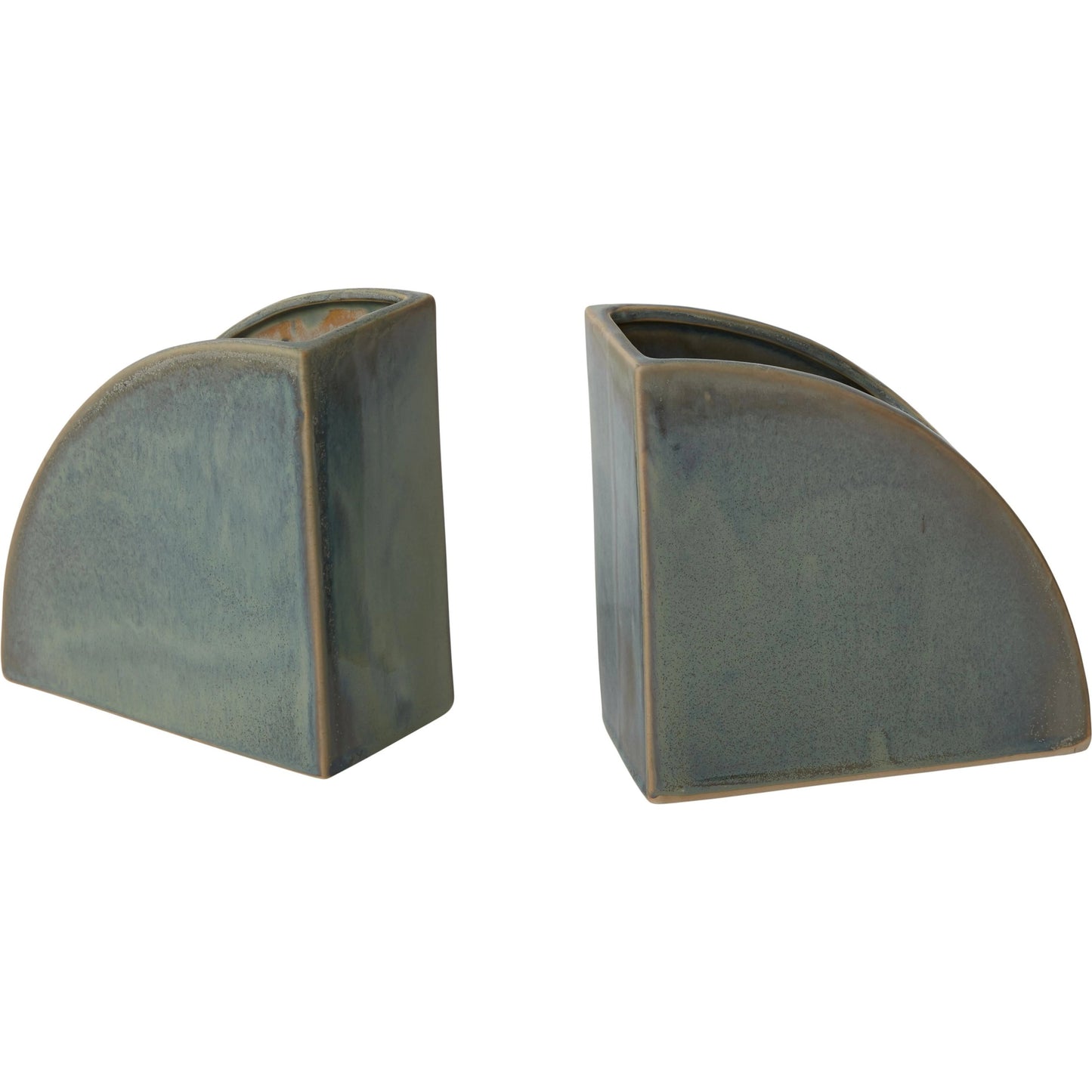 001 SI-2084415 | Primary Silo | Isle Bookends by Accent Decor in green. Made from ceramic in a modern style.