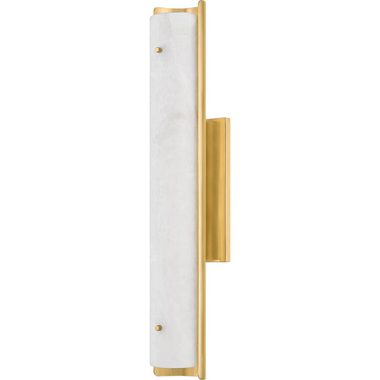 Lucio Wall Sconce by Hudson Valley in aged brass. Made from steel in a unique style.