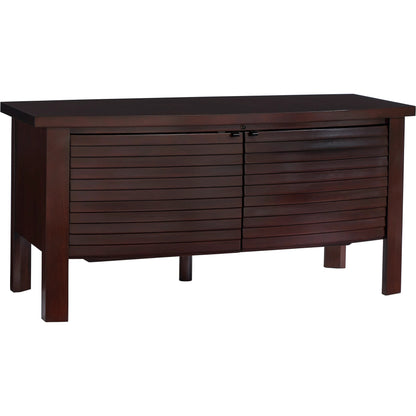 Lumina Media Console by Sligh in warm brown mahogany. Made from unique in a unique style.