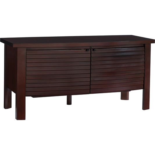 Lumina Media Console by Lexington in warm brown mahogany. Made from unique in a unique style.