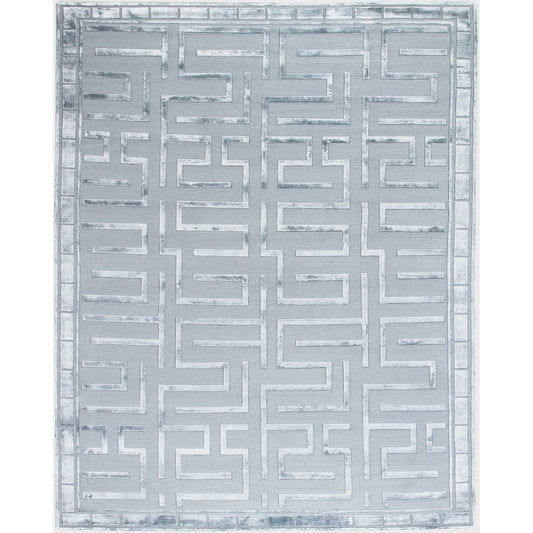 Metro Velvet 9734 Rug by Exquisite Rugs in blue. Made from new zealand wool, viscose in a unique style.