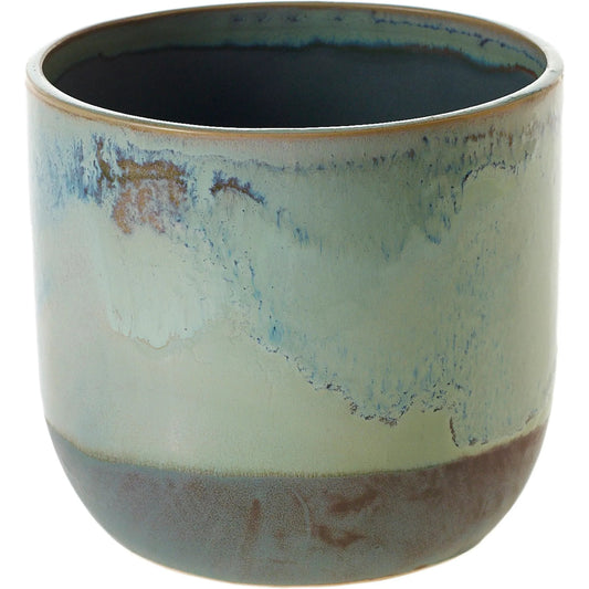 Caribe Pot by Accent Decor in green. Made from ceramic in a unique style.